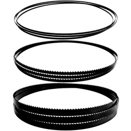 TASP 62" Bandsaw Blades Set (1/8" 1/4" 3/8" Wide) for 9" Band Saw, Compatible with POWERTEC BS900, WEN 3939T, Ryobi, Skil, Craftsman, Grizzly, Pack of 3