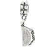 LGU Sterling Silver Oxidized 3D Taco Dangle Bead Charm