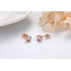 MASOP Leaf Branch Stud Earrings Silver 925 Gold Rose Gold