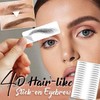 Emergency Stick-On 3D Eyebrow Tattoo Stickers - Waterproof Henna DIY, 7-Day Hold E17 (Original Black) 3ea