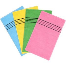 SunMine Exfoliating Mitt, Large Size, 4 Colors, Back and Body Exfoliating Gloves Exfoliating Bath Cloth Dead Skin Remover Shower Gloves Body Scrubber