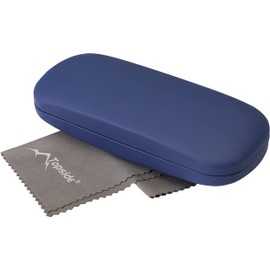 TOPSIDE Hardcase Soft Touch Glasses Case with Microfibre Cloth, blue