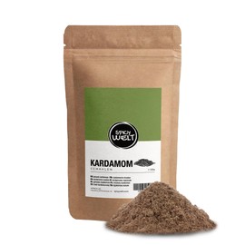 Spicy Welt Ground Cardamom (250 g) - Finely Ground Cardamom Powder in Premium Quality for Baking, Cooking & Drinks | Intensive Aromatic Taste | 100% Natural Pure, No Additives