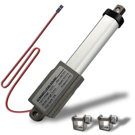 UYGALAXY Actuador lineal micro eléctrico de 2 pulgadas de carrera de 12 V – 32 N/7 libras de velocidad de 1.2 pulgadas/segundo, mini actuador de movimiento de metal impermeable con soporte de montaje para bricolaje, robot, clóset, cajón, obturador cospla