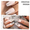 Healeved Wearing Removable Art False Nails 24pcs Glue on Nails