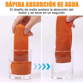 10 Piezas Toallas de Enfriamiento Deportiva,Toalla Microfibra Secado Rapido,Adecuado para Gym,Natacion,Yoga, Ejercicio, Golf, Acampar, Ejercicio, Carrera y Gimnasio (90 cm x 30 cm)