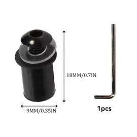 Pack of 10 M5 x 16 mm Motorcycle Windshield Mounting Screws, Fairing Screws Motorcycle and a Wrench Suitable for All Motorcycles with Windscreens of Size M5 (Black)