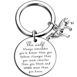 Wolf Gifts for Women Girls Wolf Lovers Inspirational Wolf Keychain Jewelry Wolf Stuff Accessories Wolf Themed Gifts Best Gifts for Wolf Lovers Wolf Trainer Stuff Wolf Thing Christmas