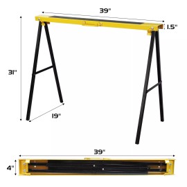 Forup Portable Folding Sawhorse, Heavy Duty Twin Pack, 275 lb Weight Capacity...