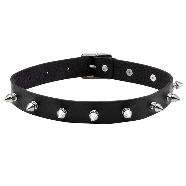 EIGSO Punk Gothic Collar with Rivets Alloy Spiked Clasp Adjustable for Women Men, Metal
