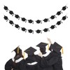 Vofrise Graduation Decorations Class of 2025 Black Graduation Banner Pre-Strung