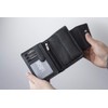 Women's Wallet in Portrait Format LEAS in Real Leather Black