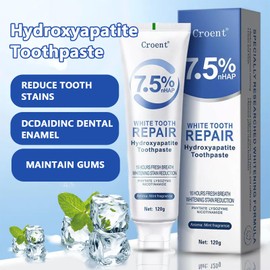 7.5% Hydroxyapatite Toothpaste for Enamel Protection & Strengthening | Hidroxiapatita Pasta de Dientes | Tooth Whitening & Sensitive Teeth Relief | Natural Tooth Care(2PCSx4.23oz)