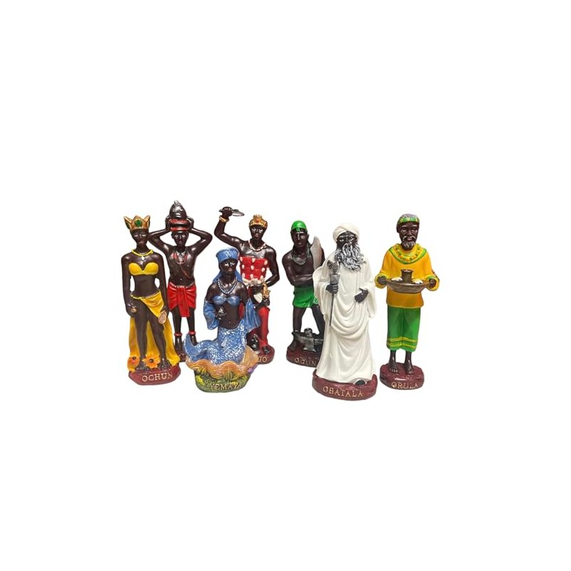 Statues Set of 7pc Orisha African Powers Estatua Orisha Saints