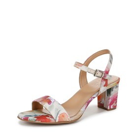 Naturalizer Women's Bristol Heeled Sandal, Sunlight Yellow Floral Fabric, 9.5 Wide