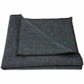 King & Priory Highland Weave Deep Blue Pocket Square, Handkerchief