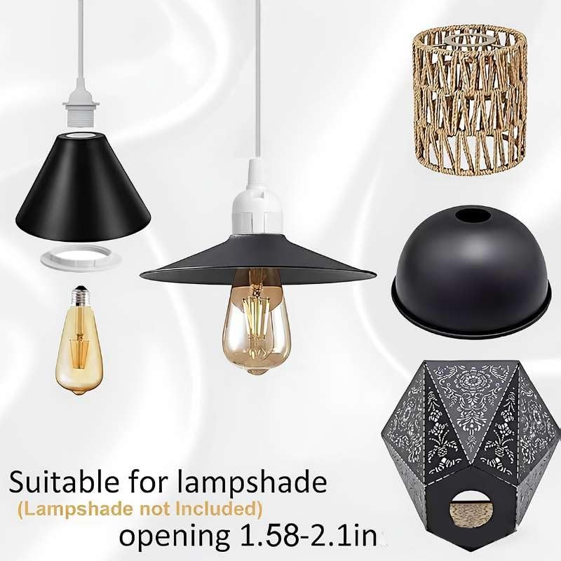 20FT Hanging Lantern Extension Cord, Pendant Light Cable with On/Off