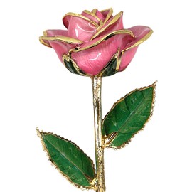 Living Gold Pink 24k Gold Rose Real Rose Dipped in Gold