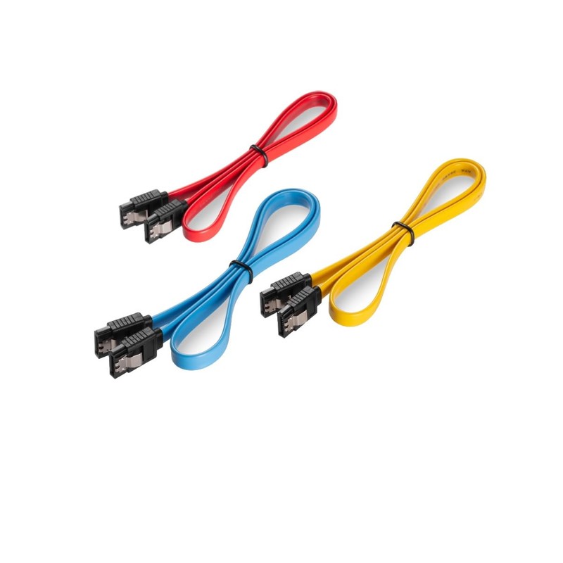 sonero® SATA III 6Gb/s Daten-Kabel-Set, 3x 0,50m, rot/gelb/blau