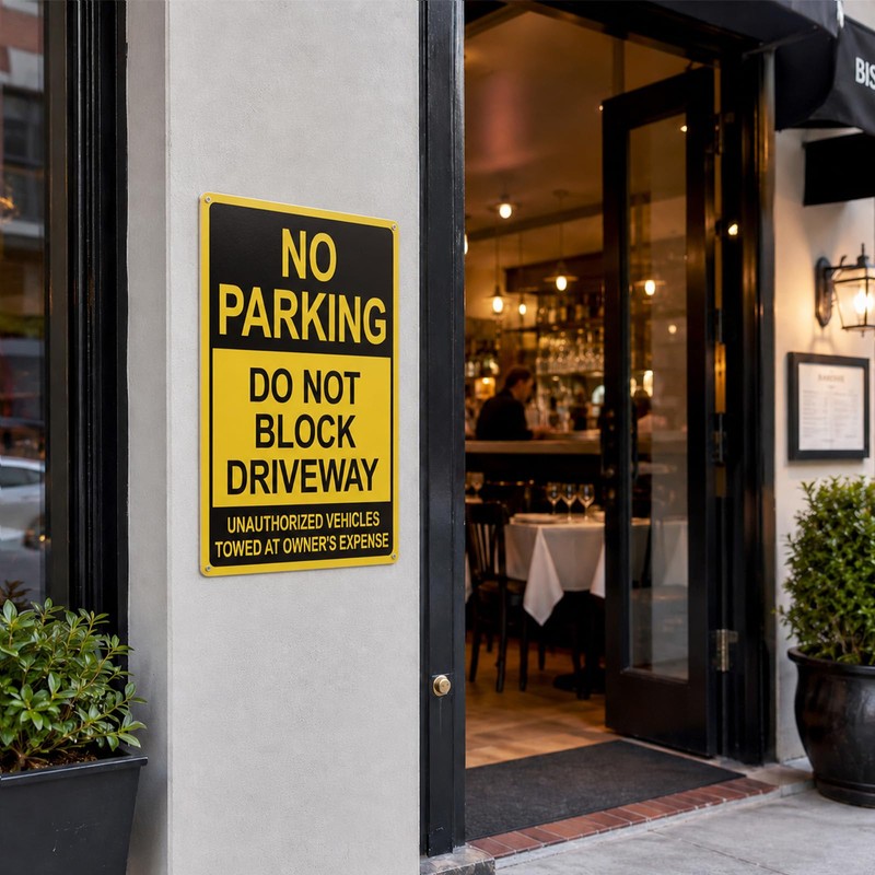 Do Not Block Driveway Sign – No Parking Unauthorized Vehicles