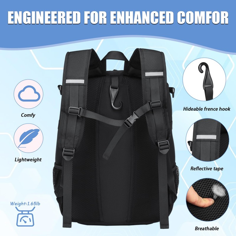 HAMBOLY Youth Baseball Bag, Softball Bag for Girls & Boys,