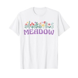 Wildflower Floral Meadow First Name Mother's Day Women T-Shirt