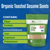 Organic Toasted Sesame Seeds (Unhulled) - Gluten-Free Topping for Asian