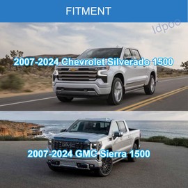 Idpoo 3" Front Leveling Lift Kit Compatible with Chevy/GMC Silverado/Sierra 1500 2007-2024,Suspension Aluminum Strut Spacers Anodized Blue(1 KIT)