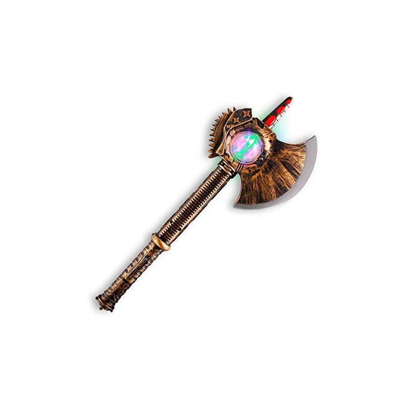 Light Up Medieval Axe Toy with Spinning LED Lights &