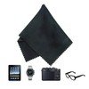 Eco-Fused Blue/Black Microfiber Cloth - 6x7 Inch - 12 Pack