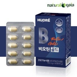 Huore Biotin Gold Pantothenic Acid Chromium Women Men 2-Month Supply High-Dose Biotin Vitamin B7 B6 B1 Zinc Folic Acid Selenium / 휴오레 비오틴 골드 판토텐산 크롬 여성 남성 2개월분 고함량 바이오틴 비타민B7 B6 B1 아연 엽산 셀렌