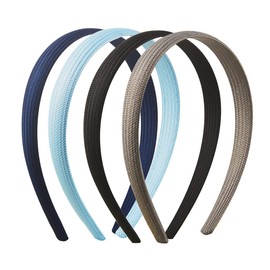 minihope Women's Classics Shoestring Fabric Headband for All Hair Types Beautiful Design for Instant Style Hair Accessories for Women, Men, Boys, and Girls 5 Count (Pack of 1) Medium Size