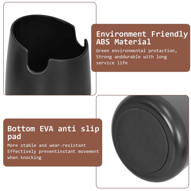 Espresso Knock Box, Black Coffee Knock Box, Round Coffee Bin,