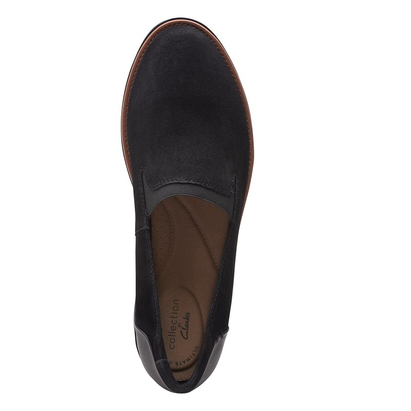 Clarks Women's Sharon Dolly, Black, 7.5 W