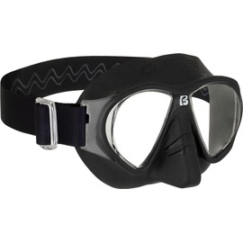 Cressi dal 1946 - Force Mask - Maschera Lenti in Policarbonato e Facciale Morbido TPR per Snorkeling, Nuoto in Superficie Vacanze al Mare - Nero_Cinghiolo Elastico Nero - Taglia Unica