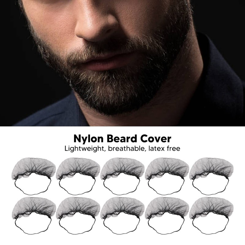 Uxsiya Red para Barba, Protectores para Barba Transpirable Desechable para