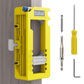 Door Hinge Jig, Door Hinge Template Kit for Router Fit 3”to 5” Length and 1/4” Or 5/8” Thickness, Square or Radius 1/4'/5/8' Corners, Green Hinge, Only Work on The Door Not The Jamb
