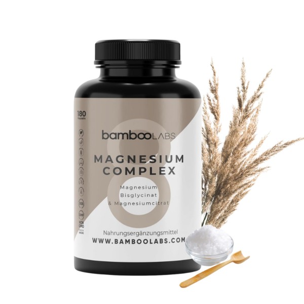 Bamboo Labs - Magnesium Citrate and Magnesium Bisglycinate Capsules 750