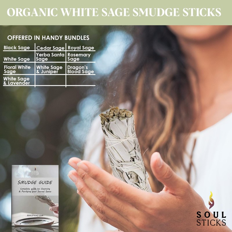 Soul Sticks 1 Pack 9 Inch White Sage Smudge Sticks