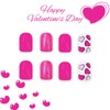 Vokupoga Valentine Pink Press on Nails Short Square Fake Nails