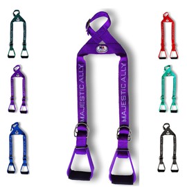 Majestic Ally Nylon Overlay Adjustable Heavy Duty Padded Youth Stirrup (Purple)