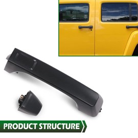 GRAND ORANGE Rear Cargo Door Handle & License Plate Tag Bracket Compatible with 1992-2007 Ford Econoline E150, E250, E350, 6C2Z-15434A20-AA, FO1820100