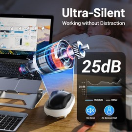 HONKID Undetectable Mouse Mover Jiggler with ON/Off Switch and USB Port Drive-Free,Simulate Physical Automatically Mouse Movement,Prevent Computer Laptop Inactive/Lockdown (White)