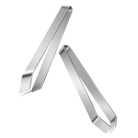 Ciieeo 2pcs Stainless Steel Kitchen Bone Removal Tweezers Set with Flat and Pliers Design Ergonomic Handle for Precise Fish Bone and Pork Hair Removal Versatile Deboning Tool for Salmon