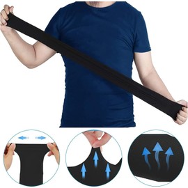 [ 2 Pairs ]UV Protection Cooling Arm Sleeves,T Tersely UPF 50 Arm Warmers for Men Women Youth Arm Support for Cycling Baseball Basketball Driving,Arm Compression Sleeves (Black+Grey)