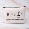 PLITI Math Makeup Bag Be Greater Than Average Math Lover