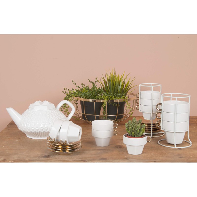 Present Time Gold/Metal Fruit Basket