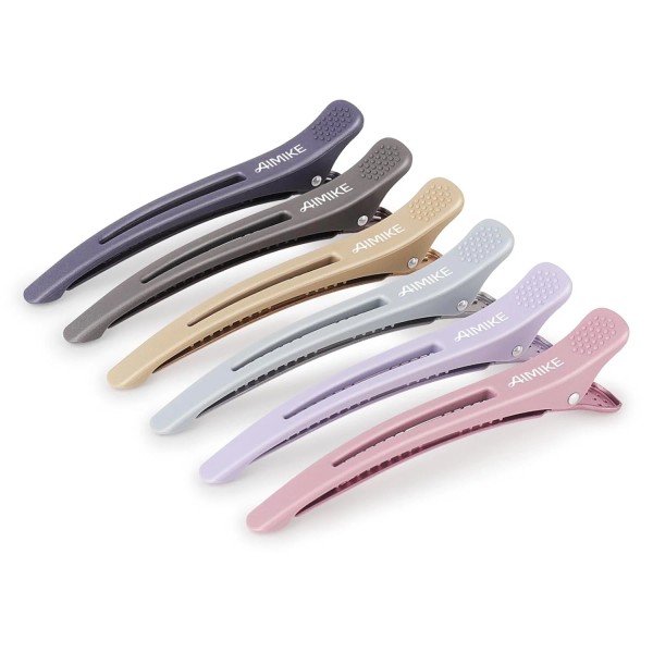 6Pcs Professional Hair Clips for Styling Sectioning, Anti-Slip No-Trace Duck