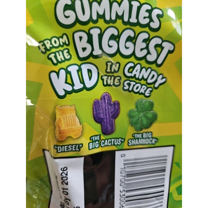 SHAQ-A-LICIOUS XL GUMMIES Sour Chewy Candy Bag 11.8 oz SEALED