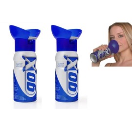 Packung mit 2 Dosen Sauerstoff 4-Liter - Dosen von reinem Sauerstoff-Atmung - Marke GOX